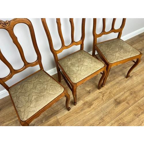 Wood Vintage French Dining Chairs in Oak, Set of 6 For Sale - Image 7 of 15