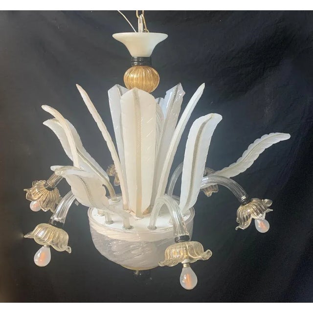 Murano Glass Chandelier attributed to Gianni Seguso, Italy, 1960s For Sale - Image 4 of 9