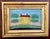 Antique 19th Century American Folk Art Primitive Eglomise Reverse Painting on Glass of a Federal House in a Landscape For Sale In New York - Image 6 of 8