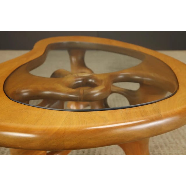 California Craftsman Freeform Cocktail Table by Craig Lauterbach, 1980, Signed For Sale - Image 9 of 18