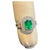 Emerald 1.5 Ct Oval Cut Natural Emerald & 2 Ct Natural Diamond Halo Engagement Ring For Sale - Image 8 of 18
