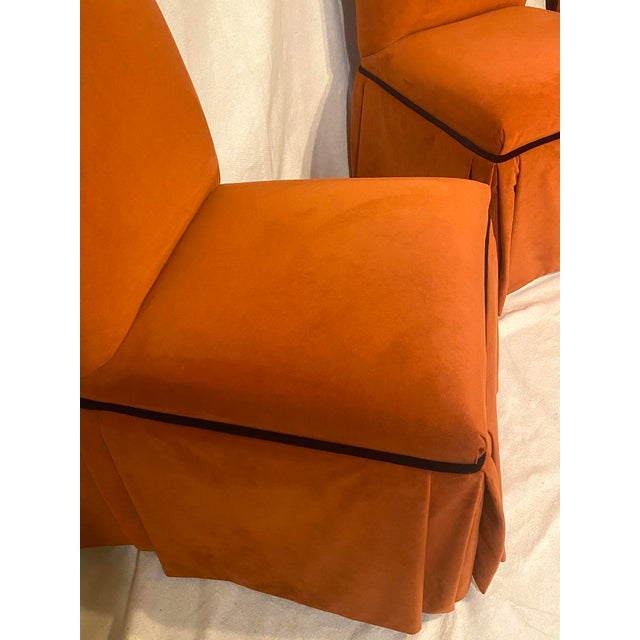 Slipper Chairs in Burnt Orange by Century Furniture - A Pair For Sale In Charlotte - Image 6 of 16