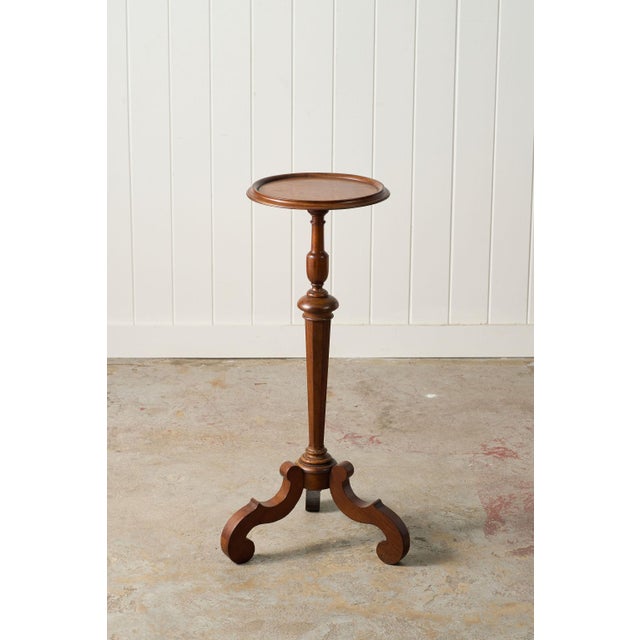 Victorian English Oak Cocktail Table | Plant Stand With Unusual Base (C. 1930) For Sale - Image 3 of 6