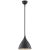 AERIN for Visual Comfort Signature Agnes Small Pendant in Matte Black with Gild Interior For Sale