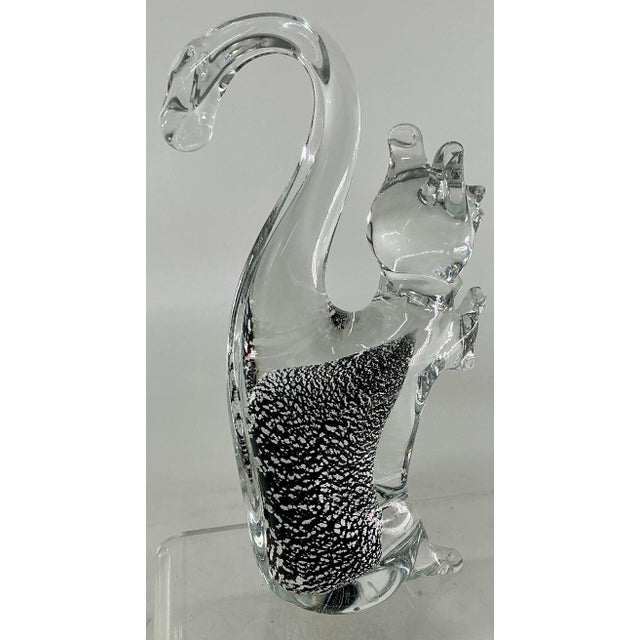 Murano Vintage Murano Glass Cat Figurine For Sale - Image 4 of 12