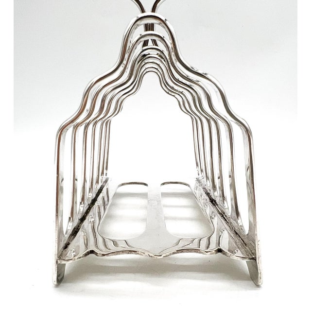 Silver Vintage English Silver-Plated Toast Rack – Traditional / English Country For Sale - Image 8 of 11