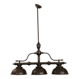 Billiard Style Three Light Pendant For Sale