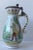 Charming Polychrome Decorated tin glazed Faience Beer Stein with Pewter Lid and castle stag hunting scene. Minor bottom...