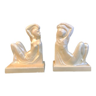 Art Deco Cast Bookends - a Pair For Sale