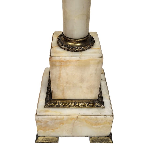 Antique French 19th C Rotating Top Bronze & Onyx Column Pedestal For Sale - Image 9 of 14