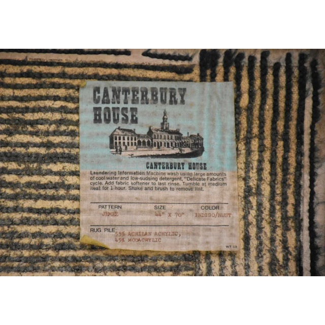 1960s Geometric Mid Century Rug For Sale - Image 5 of 7