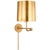 Barbara Barry for Visual Comfort Signature Go Lightly Swing Arm Wall Light in Gild with Gild Shade For Sale
