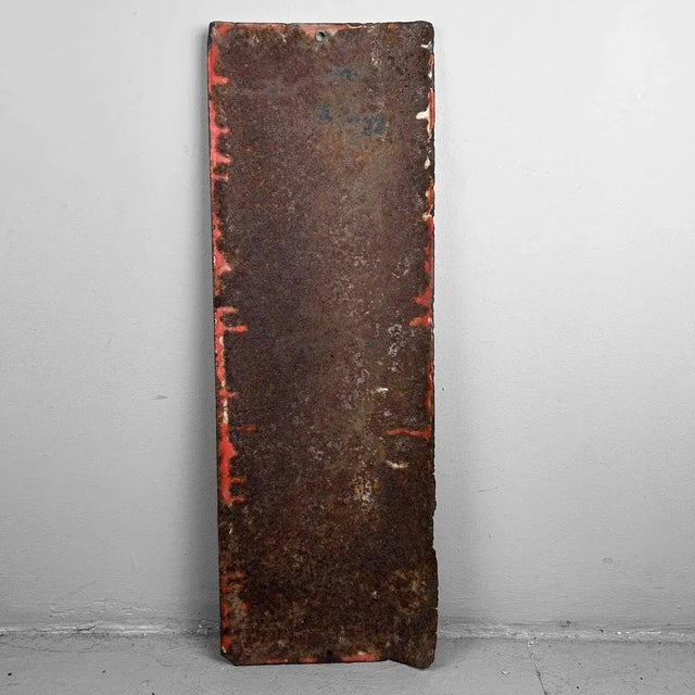 Red Tobacco Shop Sign in Enamel, Japan, 1950s For Sale - Image 8 of 11