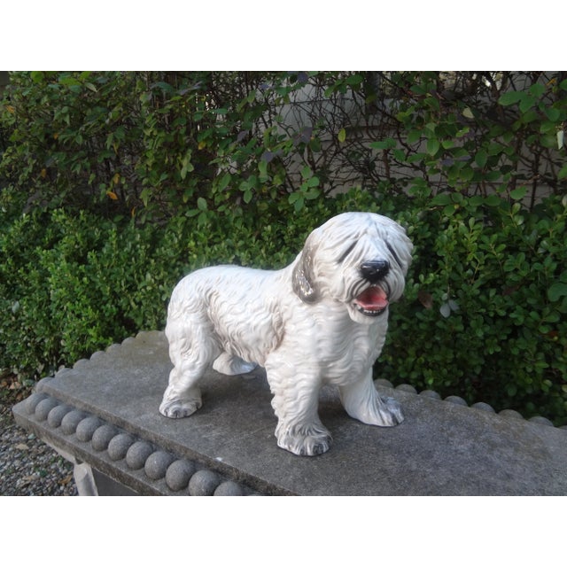 1960s Italian Glazed Ceramic Dog Sculpture For Sale In Houston - Image 6 of 9