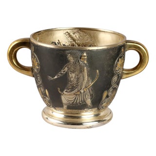 Silver Bucket by Le Argenterie Di Milano attributed to Fiorentini Guido For Sale