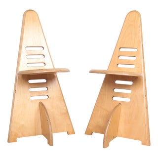 Lundi-Sit Adjustable Wooden Chairs, 1980s, Set of 2 For Sale