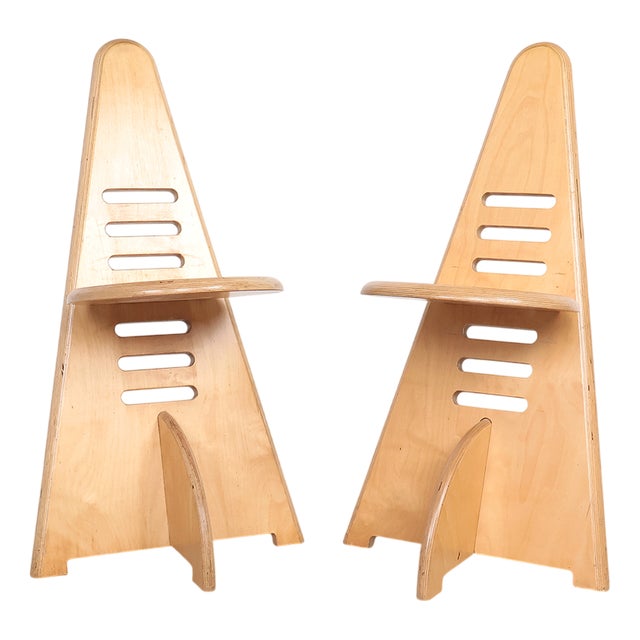 Lundi-Sit Adjustable Wooden Chairs, 1980s, Set of 2 For Sale