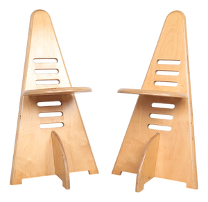 Lundi-Sit Adjustable Wooden Chairs, 1980s, Set of 2
