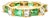 Late 20th Century 14K Yellow Gold Diamond Emerald Eternity Wedding Ring Band, Size 5.5 For Sale