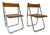 Tamara Folding Chairs in Tan Leather from Arrben, Italy, 1970, Set of 2 For Sale