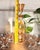 Vintage Art Deco Amber Cut Floral Etched Crystal Decanter Set With 6 Glasses - 7 pcs For Sale - Image 4 of 12
