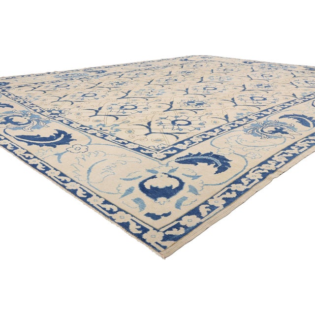 79712 Antique Turkish Oushak Rug, 09'06 x 12'03. The Imperial Lotus: An Antique Turkish Oushak Masterpiece of Celestial...
