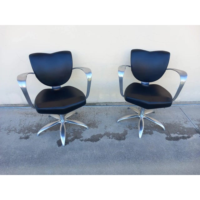 Metal Set of Vintage Armchairs For Sale - Image 7 of 8