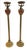 Brass Vintage Ornate Tall Fluted Scalloped Brass Candle Torchières With Monkey - A Pair For Sale - Image 8 of 8