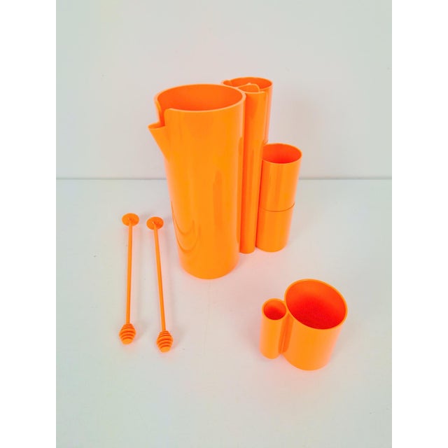 Vintage French Juice Service by Jean-Pierre Vitrac for Déposé France, 1970s, Set of 9 For Sale - Image 6 of 10