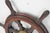 Brown Vintage Wood Six Spoke Ship Steering Wheel For Sale - Image 8 of 8