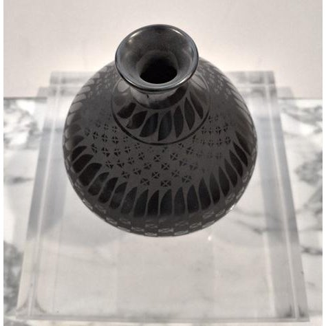This Mata Ortiz Blackware vase was hand made in Mata Ortiz, a village in Chihuahua, Mexico known for producing exquisite...