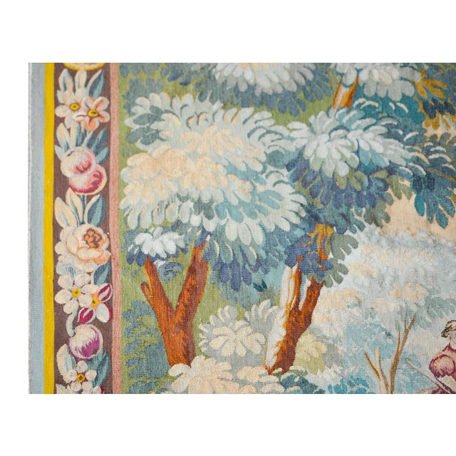 Late 19th Century Late 19th Century French Aubusson Tapestry For Sale - Image 5 of 11