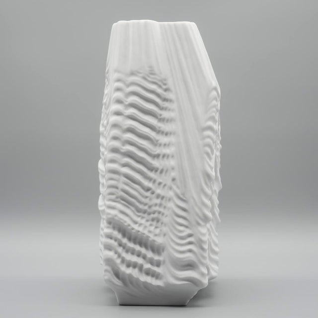 Modern Cascade Bisque Porcelain Vase by Martin Freyer for Rosenthal, 1960s For Sale - Image 3 of 13
