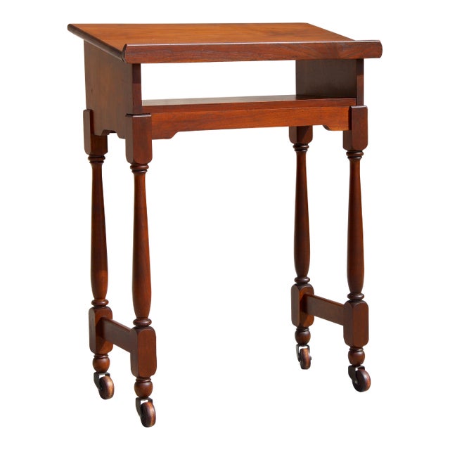 Antique Colonial Revival Walnut Lectern | Bible / Dictionary Stand | Rolling Book or Music Stand | 33” H For Sale