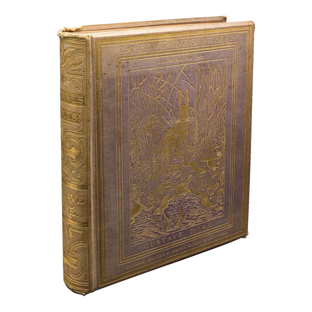 Antique the Fables Book, Historic Literature, English, Illustrated, Victorian For Sale