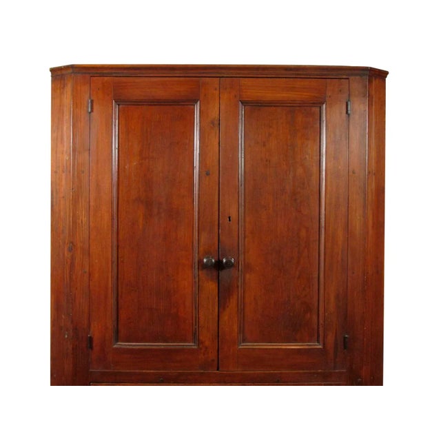 Brown 19th-C American Pine Corner Cabinet For Sale - Image 8 of 10