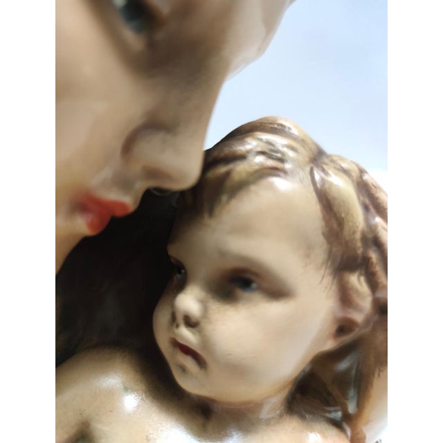 Vintage Glazed Ceramic and Brass Figurine by Arturo Pannunzio, Italy, 1940s For Sale - Image 6 of 11