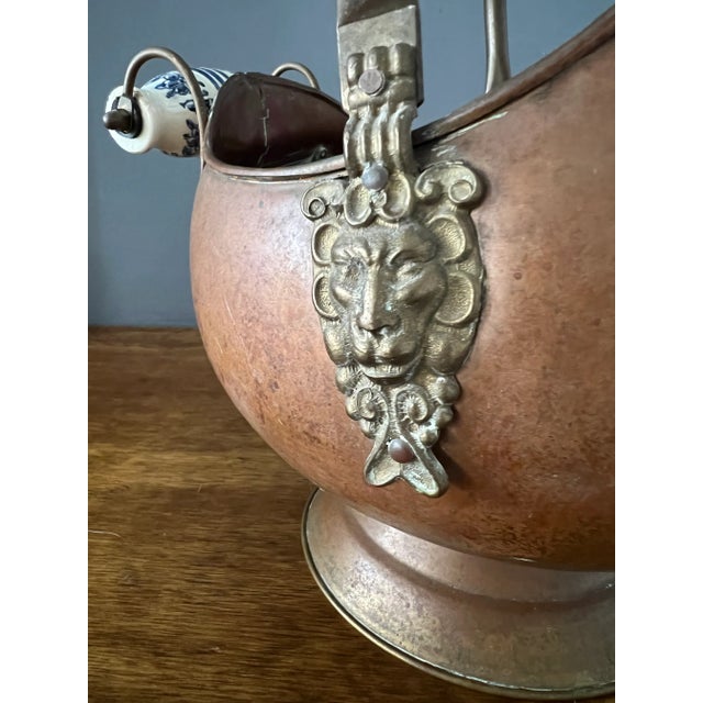 Copper Antique Copper Coal Scuttle For Sale - Image 8 of 12
