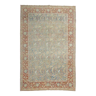 Early 20th Century Silk and Wool Persian Pictorial Qum Rug rug no.j1629 For Sale