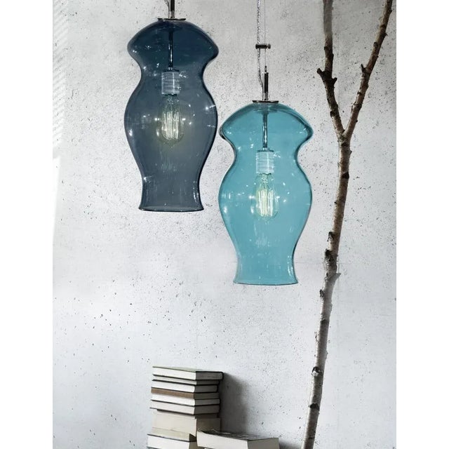 Tempo Sol Pendant Light from the Versuvius Collection in Rose Quartz For Sale - Image 4 of 6