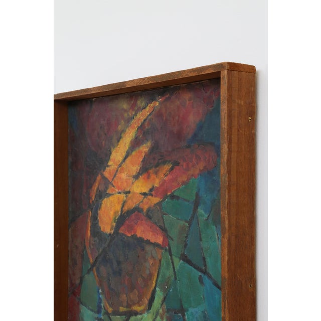Mid-Century Modern Mid 20th Century Vintage Abstract Painting by Elizabeth Hardeman, Framed For Sale - Image 3 of 3
