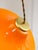 Mid-Century Modern Italian Pendant Lamp in Orange Glass and Brass For Sale - Image 14 of 18