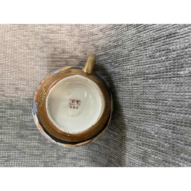 Japanese Hand Painted and Gilded Demitasse Coffee Service, 1920s, Set of 15 For Sale - Image 9 of 18