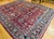 Textile Vintage Persian Mahal Sultanabad Rug, Hand-Knotted Wool, Geometric Pattern, Red & Blue, 9x13 For Sale - Image 7 of 16