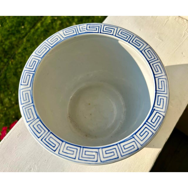 Ceramic Vintage Floral Chinese Planter For Sale - Image 7 of 8