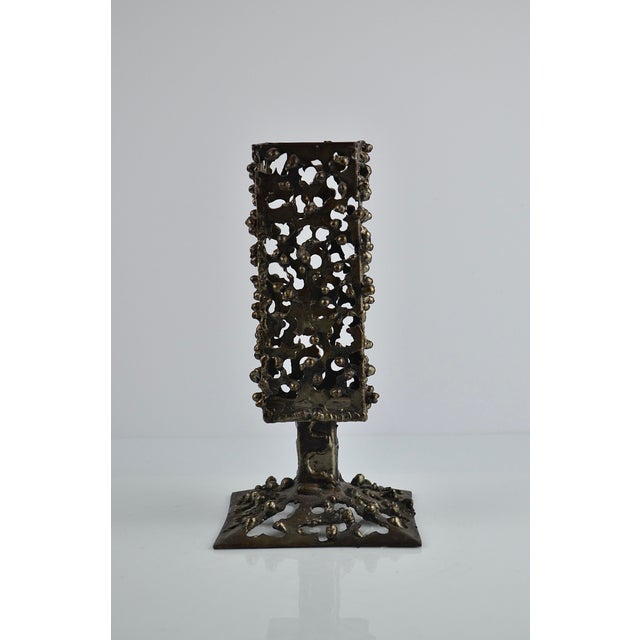 Brutalist Handmade Iron Candleholders, 1970, Set of 2 For Sale - Image 4 of 18
