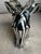 Silver Fitz and Floyd Silver and Black Ceramic Zebra Vase For Sale - Image 8 of 10