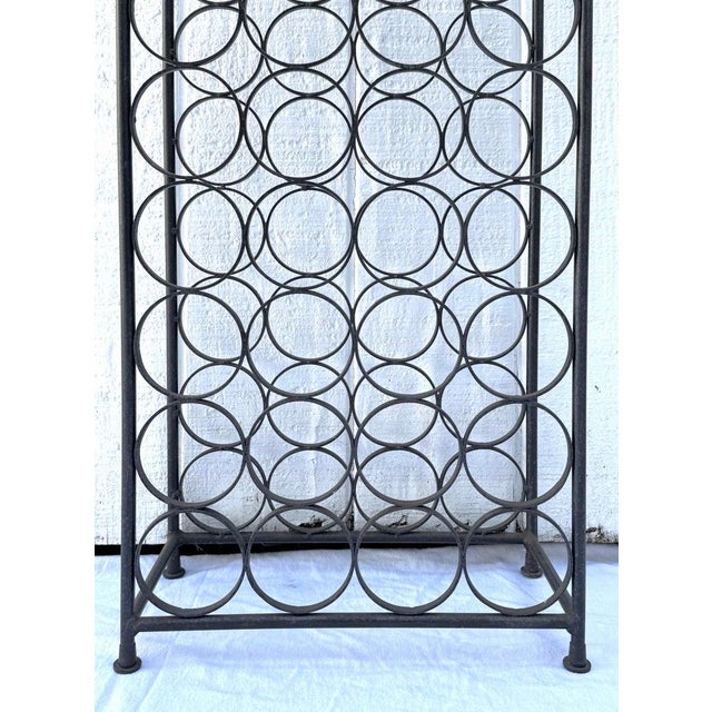 Arthur Umanoff Iron Floor Wine Rack For Sale In New York - Image 6 of 12