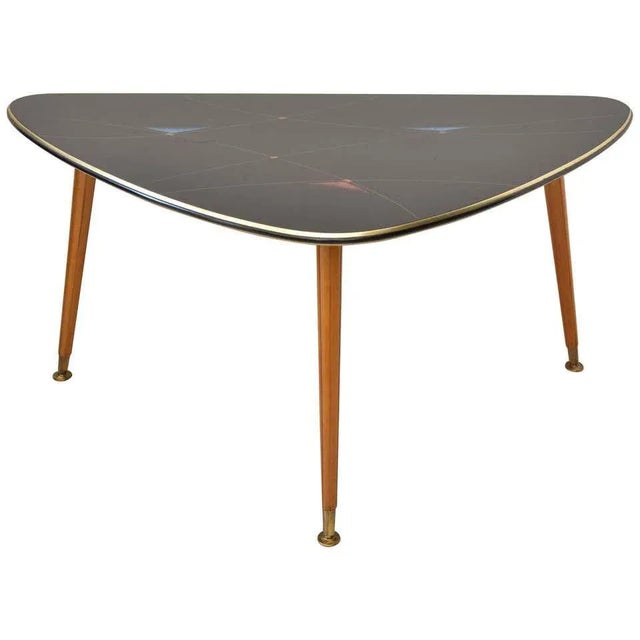 Glass Triangular Coffee Table, 1960s For Sale - Image 7 of 7
