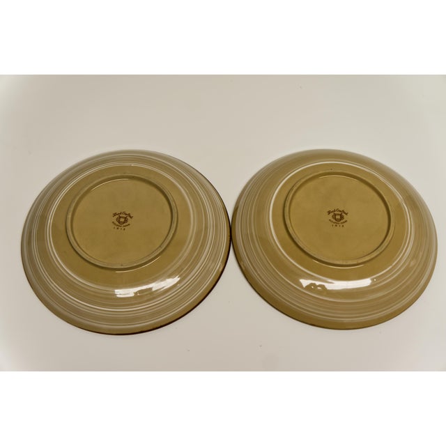 Mid-Century Modern Ucago Occupied Japan Hand Crafted Plates Iris Floral Motif - A Pair For Sale - Image 3 of 8